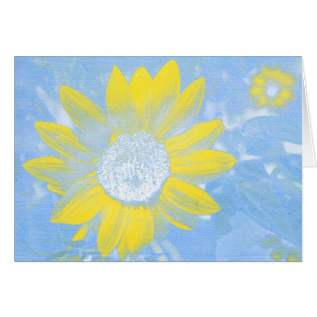 Sun und Himmel-Sonnenblume-Karte (Vorderseite (Horizontal))