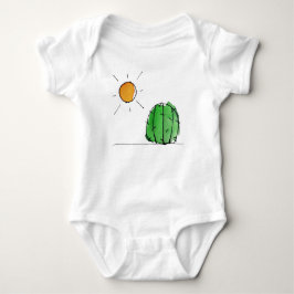 Sun und Kaktus-Aquarell-Baby-Jersey-Bodysuit Baby Strampler