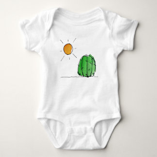 Sun und Kaktus-Aquarell-Baby-Jersey-Bodysuit Baby Strampler