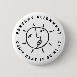Sun und Mond-Eklipse-perfekte Ausrichtung Button
