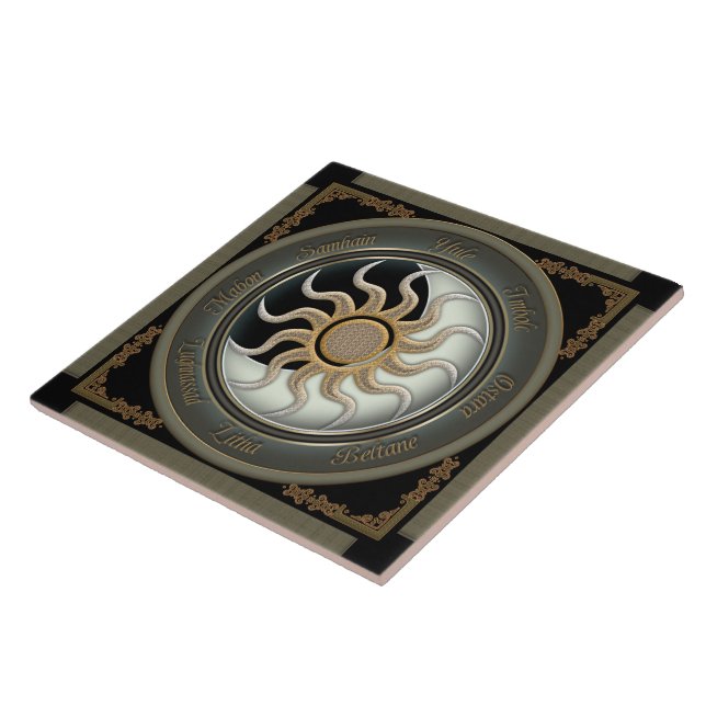 Sun und Mond-Heide-Rad Fliese (Seite)