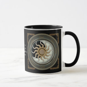 Sun und Mond-heidnisches Rad-personalisierte Tasse