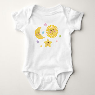 Sun und Mond-Illustration Baby Strampler