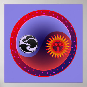 Sun und Mond in der Balance Poster