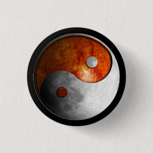 Sun und Mond Yin Yang Button
