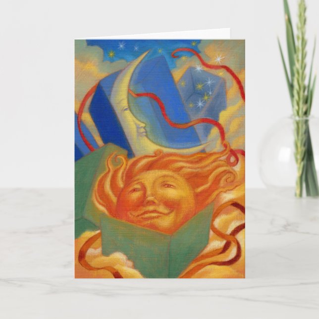 Sun- und Mondgeburtstagskarte Karte (Vorderseite)