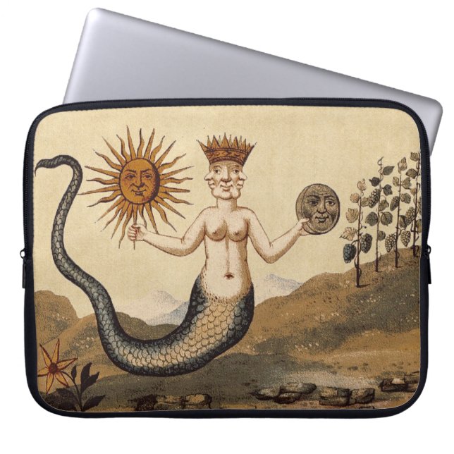 Sun und MondMerman Laptopschutzhülle (Vorderseite)