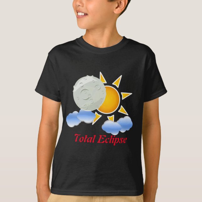 Sun und Moon Eclipse Kids' Basic T - Shirt (Vorderseite)