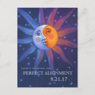 Sun und Moon Eclipse Perfect Alignment Postkarte