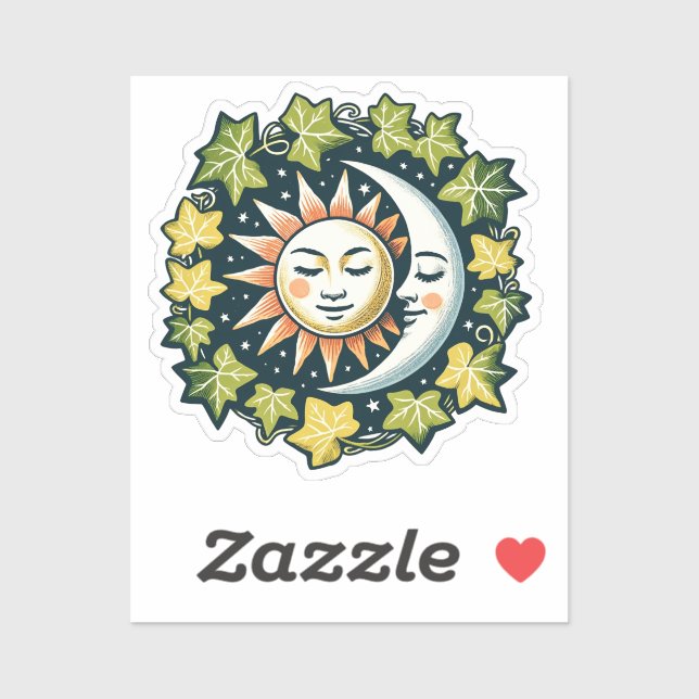 Sun und Moon Ivy Aufkleber (Blatt)