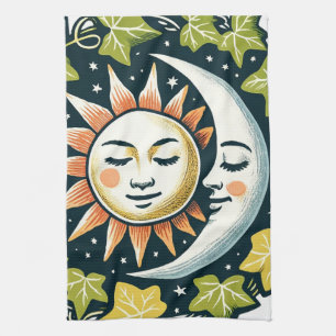 Sun und Moon Ivy Geschirrtuch