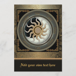 Sun und Moon Pagan Wheel Große Einladung
