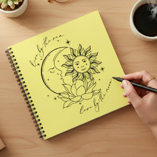 Sun- und Moon-Yellow-Notebook Notizbuch