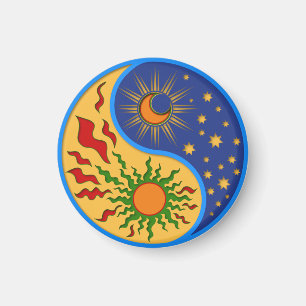 Sun und Moon Yin Yang Colorful Magnet