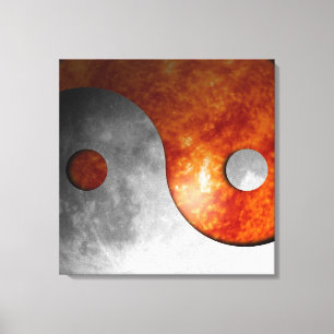 Sun und Moon Yin Yang Leinwanddruck