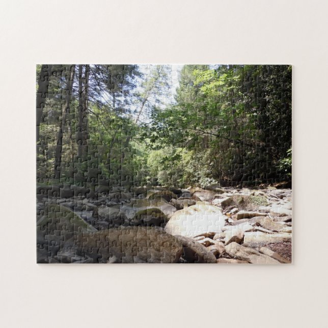 Sun und Schatten in einem Bachbett Puzzle (Horizontal)