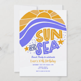 Sun und Sea Beach Party Einladung