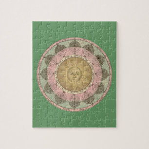 Sun und Seasons Detail aus antiker Karte um 1780 Puzzle