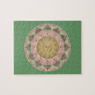 Sun und Seasons Detail aus antiker Karte um 1780 Puzzle