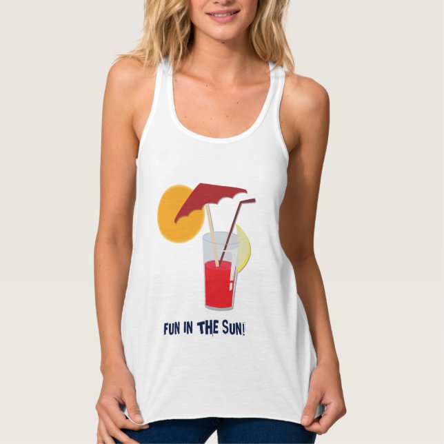 Sun und Summer Drinks Fun Beach Tshirt (Vorderseite)