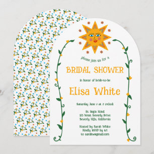 Sun und Vines Boho Arch Whimsical Dusche Einladung