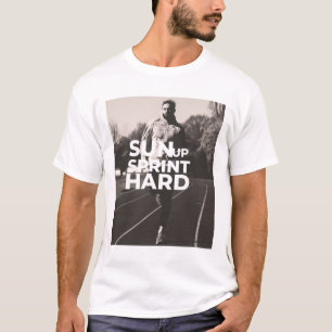 Sun up, Sprint harter Morgen läuft T-Shirt