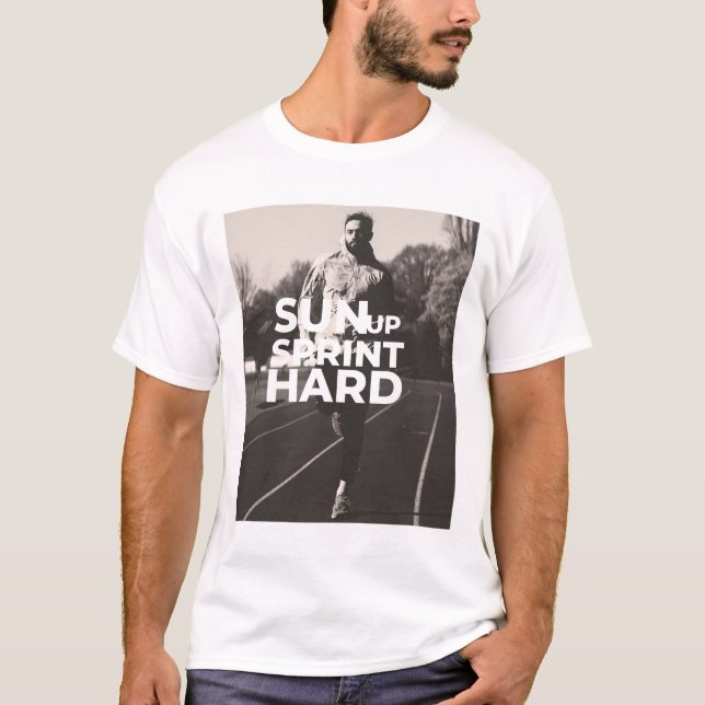 Sun up, Sprint harter Morgen läuft T-Shirt (Vorderseite)