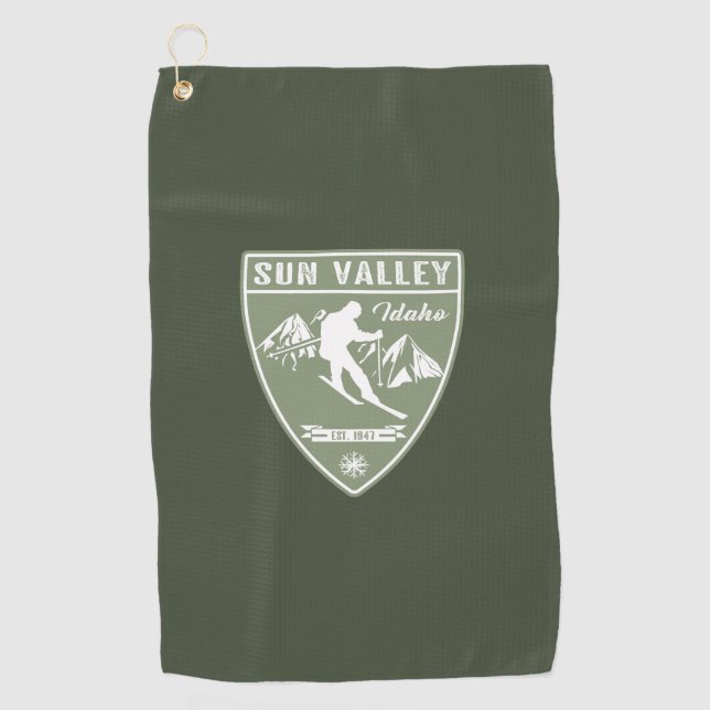 Sun Valley Idaho Golfhandtuch (Vorderseite)