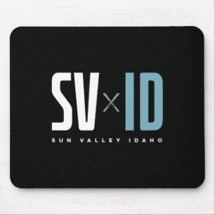 Sun Valley Idaho Grafik Ski Mousepad