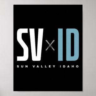 Sun Valley Idaho Grafik Ski Poster