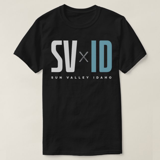 Sun Valley Idaho Grafik Ski T-Shirt (Design vorne)