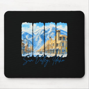 Sun Valley Idaho Reisender Pinselstrich Sun Valley Mousepad