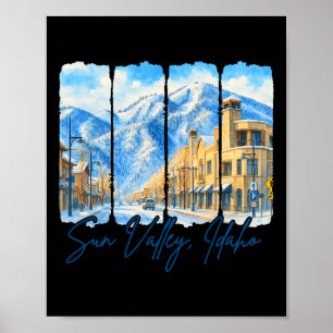 Sun Valley Idaho Reisender Pinselstrich Sun Valley Poster