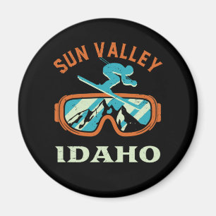 Sun Valley Idaho Retro Skifahren Snowboarden Magnet