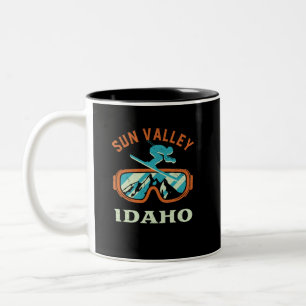 Sun Valley Idaho Retro Skifahren Snowboarden Zweifarbige Tasse