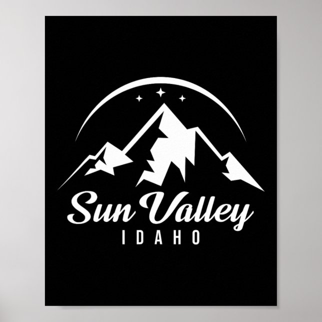 Sun Valley Idaho Skigebiet Snowboarden Poster (Vorne)