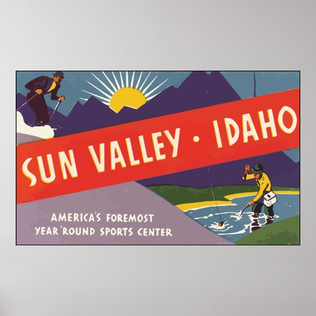 Sun Valley Idaho, Vintag Poster (Vorne)