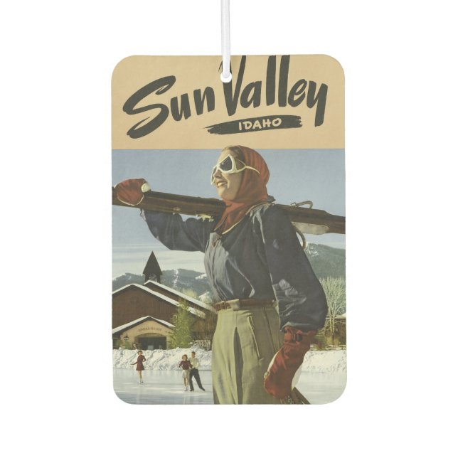 Sun Valley Idaho Vintage Reise Lufterfrischer (Vorderseite)