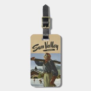 Sun Valley Idaho Vintage Reisegepäckanhänger Gepäckanhänger