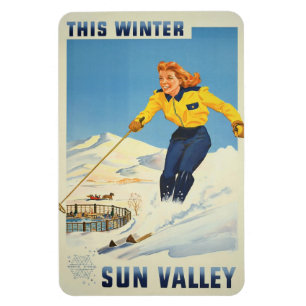 Sun Valley, Idaho Vintage-Reisemagnet Magnet