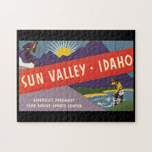 Sun Valley Idaho_Vintage Reiseposter Puzzle