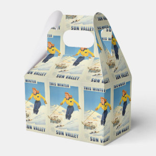 Sun Valley, Idaho Vintage Travel Feve Box Geschenkschachtel