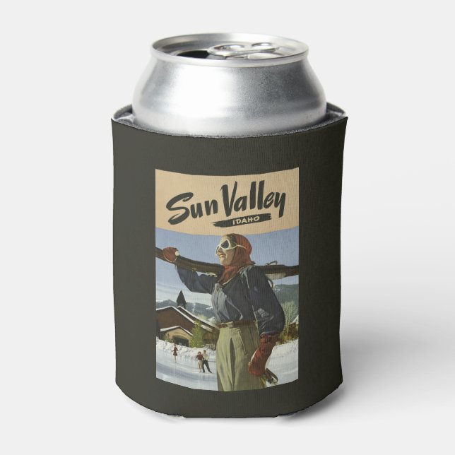 Sun Valley, Idaho Vintage Travel kann kühler Dosenkühler (Kanne Vorderseite)