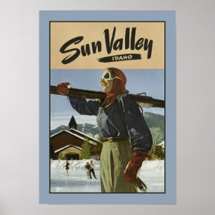 Sun Valley Idaho Vintage Travel Poster