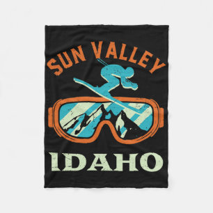 Sun Valley Idaho Vintages Retro-Skifahren und Snow Fleecedecke