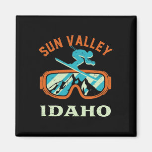 Sun Valley Idaho Vintages Retro-Skifahren und Snow Magnet