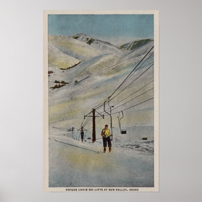 Sun Valley, IDM Bergkulisse, Skilifte in Poster (Vorne)