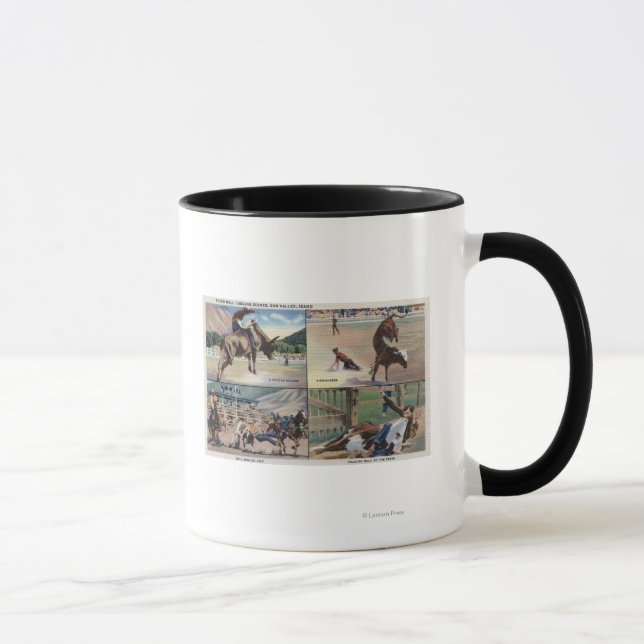 Sun Valley, IDRodeo Bull Dogging Scenes Tasse (Rechts)