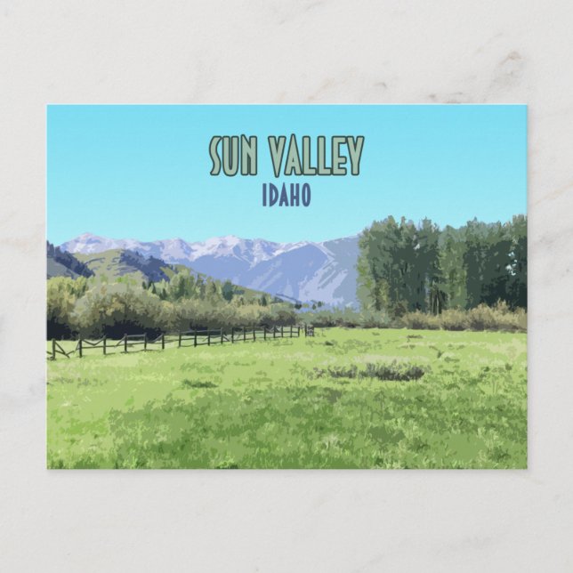 Sun Valley Ketchum Idaho Postkarte (Vorderseite)