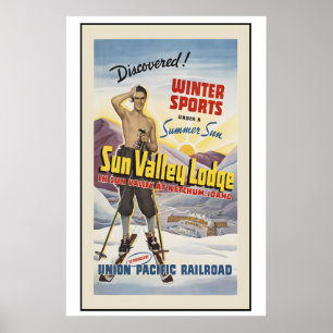Sun Valley Ketchum Idaho Wintersport unter Poster